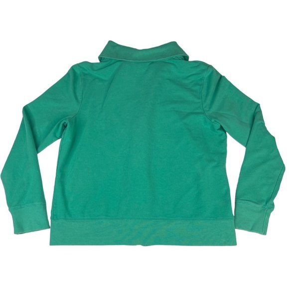 Kim Rogers Women's Zip Jacket Collared M Green Teal Cotton St. Patrick's Day - Picture 2 of 6
